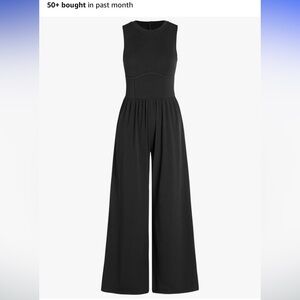 Cider Black Jumpsuit with Wide-Leg Elegance